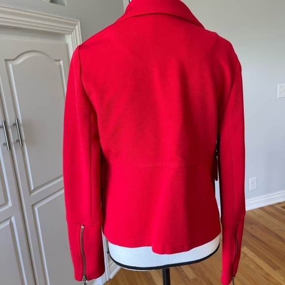 Anthropologie red jacket lapels pockets outerwear work fall winter layer outdoor - Picture 15 of 16